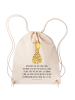 Mr. & Mrs. Panda Sportbeutel Giraffe Blumenkranz mit Spruch in Creme