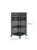 relaxdays Rollcontainer in Schwarz - (B)27,5 x (H)59 x (T)35 cm