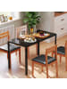 HOMCOM Esstisch-120L x 60B x 75H cm-Schwarz