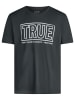 Mustang T-Shirt Basic Print Tee in Schwarz