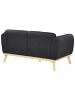 Beliani 2-Sitzer Sofa LJUNG in Schwarz/Braun - (W) 160 x (H) 82 x (L) 82 cm