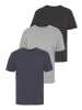 Man's World T-Shirt in grau-marine-schwarz