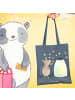 Mr. & Mrs. Panda Shopper Bag Maus Sterne ohne Spruch in Indigo Blue
