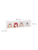 relaxdays Kindergarderobe in Braun/ Grau - (B)38 x (H)10 x (T)5,5 cm