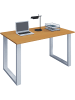 VCM  Schreibtisch Bürotisch Computertisch 110x80 Lona U in Weiß / Buche