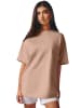 Reichstadt Reichstadt Oversized T-Shirt Damen Brand Stick 23RSW044 Warm Brown L