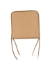 GIFTDECOR Stuhlkissen mit Schleifen in Dunkelbraun, (B) 38 x (H) 2,5 x (L) 38 cm