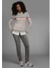AJC Strickpullover in grau-rosa-himbeere