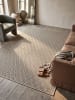 KADIMA DESIGN Flachwebteppich Karo flachgewebt pflegeleicht Wohnzimmer Flur Esszimmer in Natur