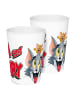Geda Labels Trinkbecher Tom & Jerry 2er Set in Rot - 330ml