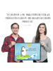 Mr. & Mrs. Panda Schmutzmatte Pinguin Surfer mit Spruch in Eisblau