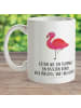 Mr. & Mrs. Panda Plastikbecher Flamingo Classic mit Spruch in Weiß