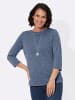 WITT WEIDEN 3/4-Arm-Shirt in jeansblau-ecru-gemustert