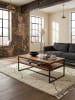 KADIMA DESIGN Couchtisch 100x60x45 cm Massivholz Metall Sofatisch Wohnzimmertisch