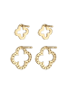 Elli Ohrringe 925 Sterling Silber Kleeblatt in Gold
