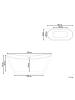 Beliani Freistehende Badewannen ANTIGUA in Weiß/Silber - (W) 78 x (H) 72 x (L) 180 cm