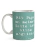 Mr. & Mrs. Panda Teepott Spruch Papa Möglichmacher mit Spruch in Meeresbrise
