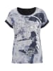 Aniston SELECTED Blusenshirt in dunkelblau-offwhite-rauchblau