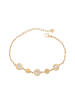 faina Women Chain Link Bracelet With Charms in Gold