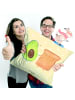 Mr. & Mrs. Panda Deko Kissen Avocado Toast ohne Spruch in Gelb Pastell