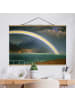 WALLART Stoffbild - A. Bierstadt - Regenbogen Jenny Lake in Petrol