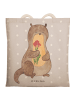 Mr. & Mrs. Panda Tasche Otter Blumenstrauß ohne Spruch in Grau Pastell