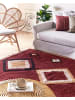 Beliani Kurzflor SIIRT in Rot/Beige/Schwarz - (W) 160 x (H) 1.5 x (L) 230 cm