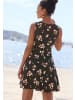 Vivance Strandkleid in schwarz-koralle bedruckt