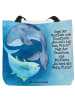 Mr. & Mrs. Panda Damen Schultertasche Walfisch Thunfisch Design ... in Weiß