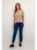 Kaffe Kurzarm-Bluse KAano Regular fit in Feather Gray/Java Dot