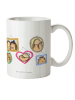 Mr. & Mrs. Panda Kaffeetasse Igel Familie ohne Spruch in Weiß