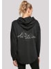 F4NT4STIC Oversized Hoodie Mountain Berge Urlaub Winter Schnee Ski in schwarz