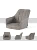 DUBI Möbel 2er-Set: Drehstuhl THOMAS-ELLY in Wildleder-Grau - (B)57 x (H)85 x  (T)62 cm