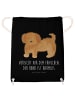 Mr. & Mrs. Panda Materialzug-Rucksack Hund Flauschig mit Spruch in Schwarz