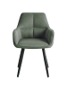 Beliani 2er-Set Esszimmerstuhl TIRANO in Grün/Schwarz