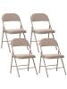 Beliani 4er-Set Konferenzstuhl SHASTA in Beige