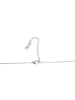 Adeliás Damen Halskette – Ankerkette aus Edelstahl mit Zirkonia 43 cm in silber