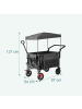 relaxdays Bollerwagen in Grau - (B)54 x (H)131 x (T)97 cm