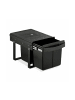 relaxdays Einbaumülleimer in Schwarz - 2x 15 l