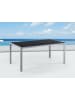 Beliani Esstisch CATANIA in Schwarz/Silber - (W) 91 x (H) 71 x (L) 160 cm