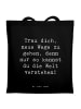Mr. & Mrs. Panda Schultertasche Spruch Unbekannte Orte erkunden ... in Schwarz