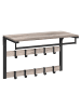 VASAGLE Wandgarderobe Barnet-old in Greige - (B)65 x (H)42 x (T)30 cm