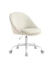 SONGMICS Bürostuhl Lenna in Weiß - (B)60 x (H)(80-90) x (T)60 cm