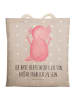 Mr. & Mrs. Panda Tasche Axolotl Hurra mit Spruch in Grau Pastell