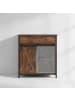 relaxdays Sideboard in Braun/ Schwarz - (B)70 x (H)80 x (T)30 cm