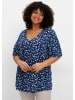 sheego Shirt in tiefblau-gemustert