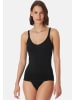 Schiesser Spaghetti Top Personal Fit in Schwarz / creme