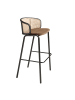 Angel Cerdá Hocker 4128 in Braun/Schwarz – (B)51 x (H)95 x (T)50 cm