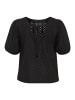 KAFFE curve Kurzarm-Bluse KCmasia Regular fit in Black Deep