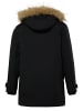 Men Plus Parka in schwarz
